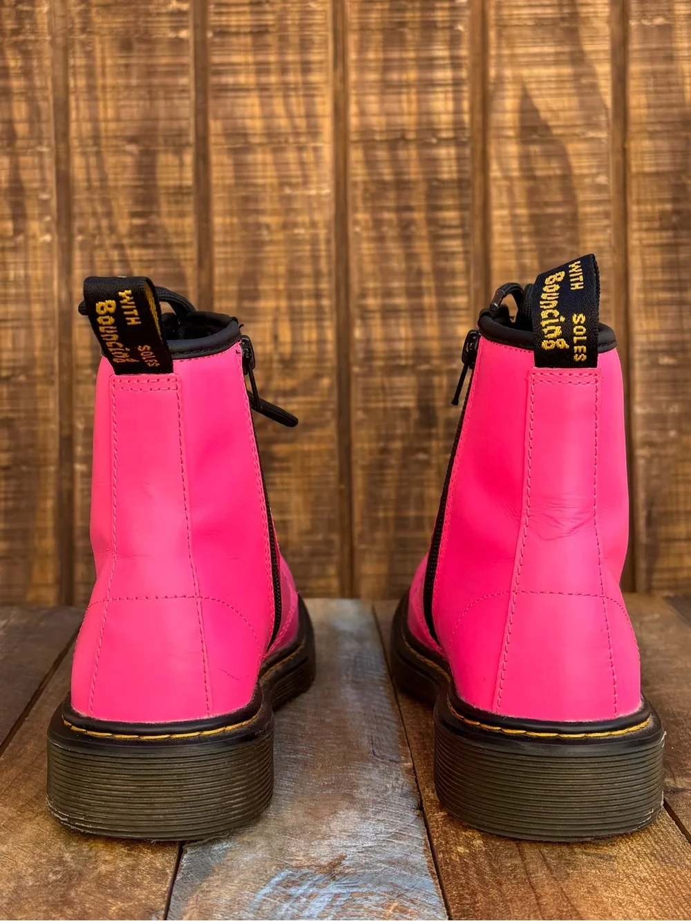 Dr. Martens 1460 J Hot Pink Combat Leather Boots